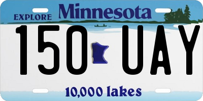 MN license plate 150UAY