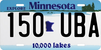 MN license plate 150UBA