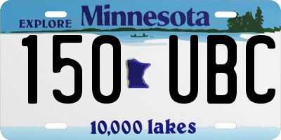 MN license plate 150UBC