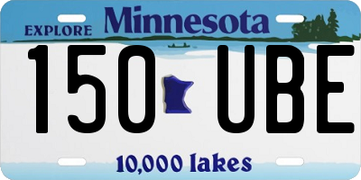 MN license plate 150UBE