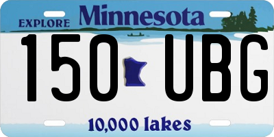 MN license plate 150UBG