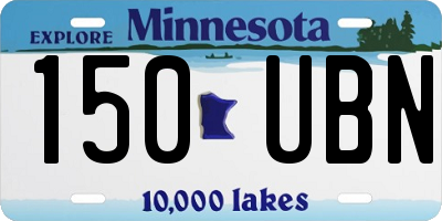 MN license plate 150UBN