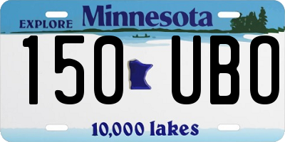 MN license plate 150UBO