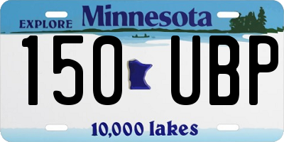 MN license plate 150UBP