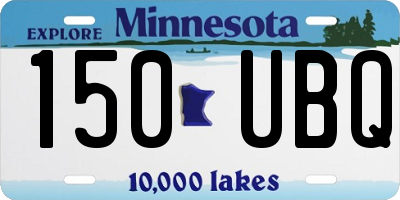 MN license plate 150UBQ