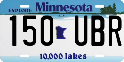 MN license plate 150UBR