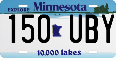 MN license plate 150UBY