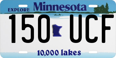 MN license plate 150UCF