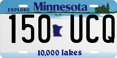 MN license plate 150UCQ