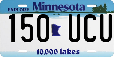 MN license plate 150UCU