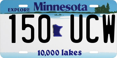 MN license plate 150UCW