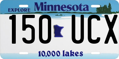 MN license plate 150UCX