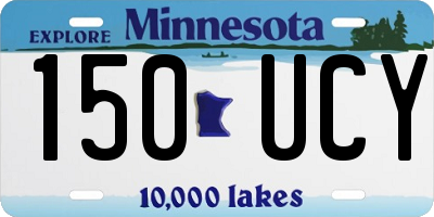 MN license plate 150UCY