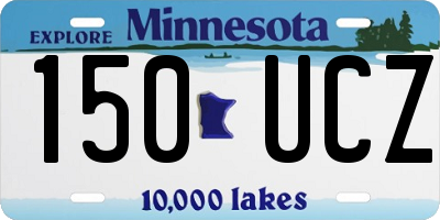 MN license plate 150UCZ