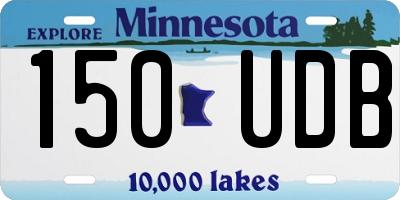 MN license plate 150UDB