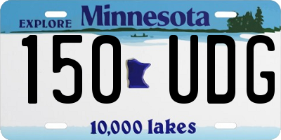 MN license plate 150UDG