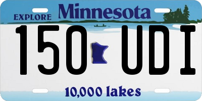 MN license plate 150UDI
