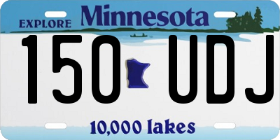 MN license plate 150UDJ