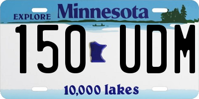 MN license plate 150UDM