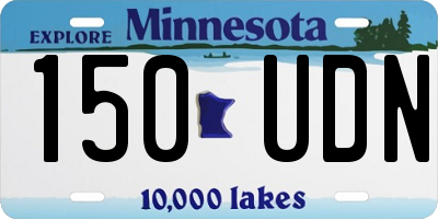 MN license plate 150UDN