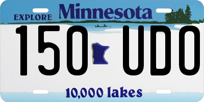 MN license plate 150UDO