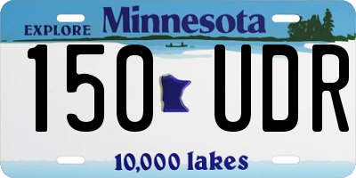 MN license plate 150UDR