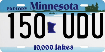 MN license plate 150UDU