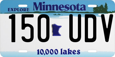 MN license plate 150UDV