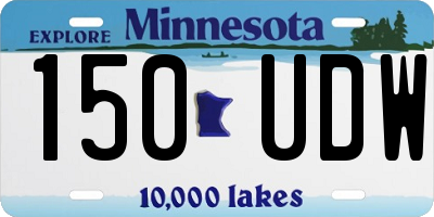 MN license plate 150UDW