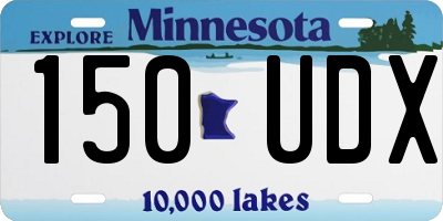 MN license plate 150UDX