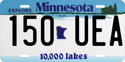 MN license plate 150UEA