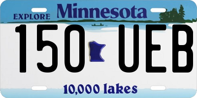 MN license plate 150UEB