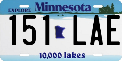 MN license plate 151LAE