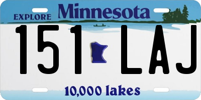 MN license plate 151LAJ