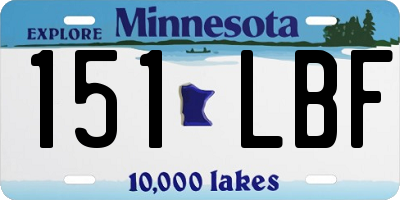 MN license plate 151LBF