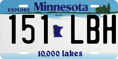 MN license plate 151LBH