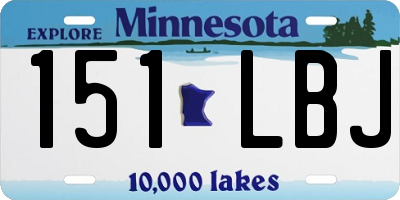 MN license plate 151LBJ