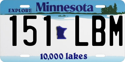 MN license plate 151LBM