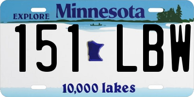 MN license plate 151LBW