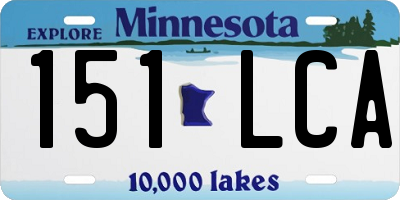 MN license plate 151LCA