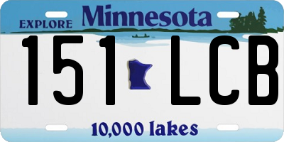 MN license plate 151LCB