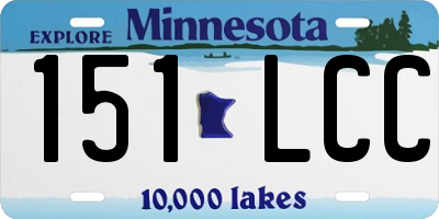 MN license plate 151LCC