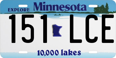 MN license plate 151LCE