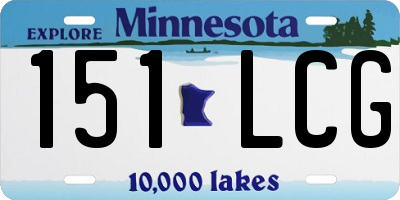 MN license plate 151LCG
