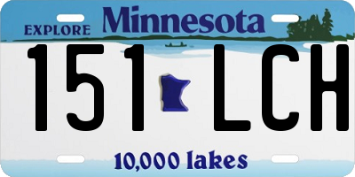 MN license plate 151LCH