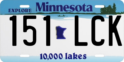 MN license plate 151LCK