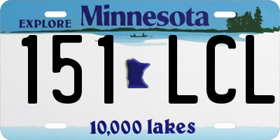 MN license plate 151LCL