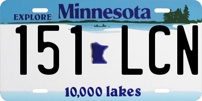 MN license plate 151LCN