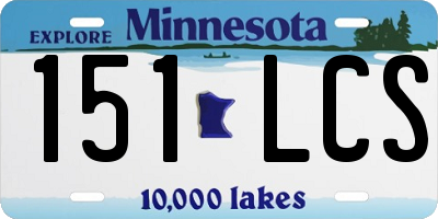 MN license plate 151LCS