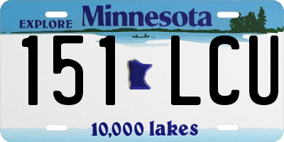MN license plate 151LCU